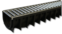 Channel Drainage - 1.0m Length - Galvanised Grid